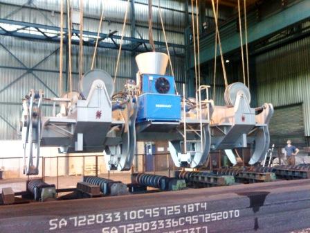 Hydraulic Slab Tong 4 Scissors fully automated crane at output of Slab Caster